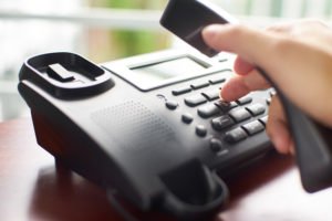 dialing a business phone